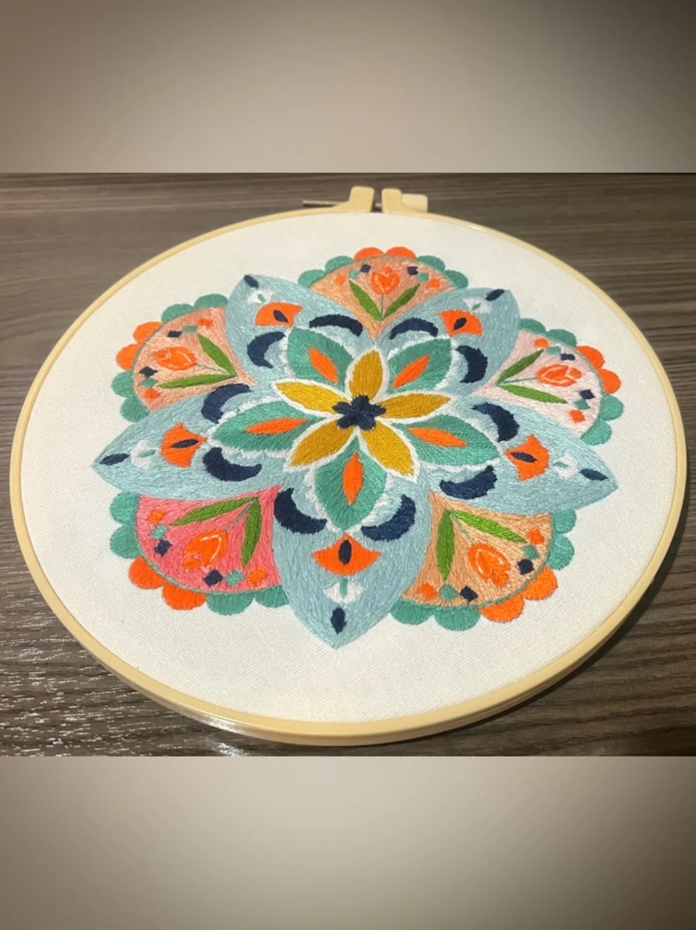 Embroidered Mandala Wall Hoop - NEW